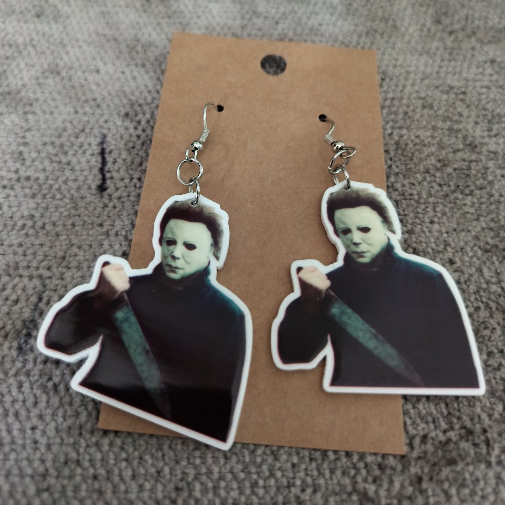 Halloween Michael Myers Resin Earrings